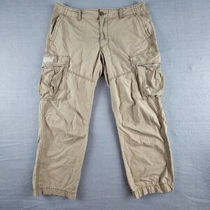 Ralph Lauren Polo Jeans Co Pants Mens 36x30 Khaki Cargo Utility Work Vintage